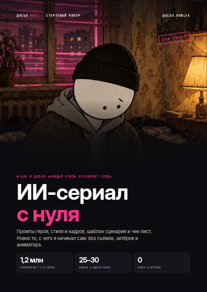 Обложка PDF «Стартовый набор: ИИ-сериал с нуля»